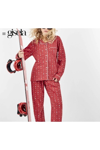2 20470S GISELA PIJAMA MUJER CAMISERO SNOOPY