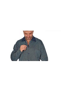 80028 DORMEN 4XL-5XL PIJAMA HOMBRE ABIERTO GEOMÉTRICO