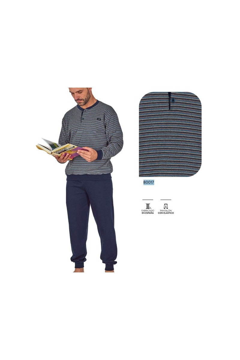 80017 DORMEN M-3XL PIJAMA HOMBRE RAYAS