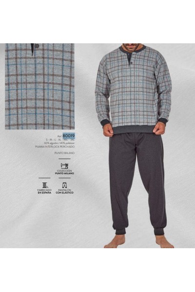 80019 DORMEN M-3XL PIJAMA HOMBRE PUNTO MILANO