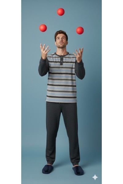 6079 ENTREDOS 3XL-4XL PIJAMA HOMBRE RAYAS