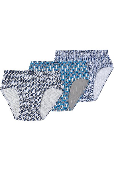 0080 ABANDERADO PACK-3 SLIP HOMBRE SEMICORTO ALGODON ESTAMPADO