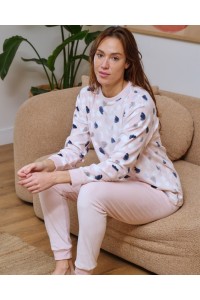 266608 MUSLHER PIJAMA MUJER SPANDEX PINCELADAS
