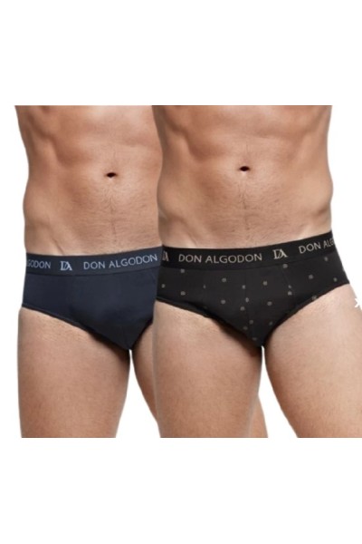 PS728 DON ALGODON PACK-2 SLIP HOMBRE FANTASIA GOMA VISTA