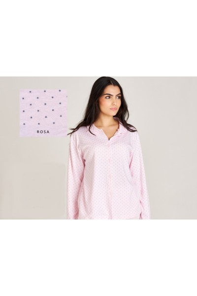 8552 RUIPEREZ M-3XL PIJAMA MUJER ABIERTO ESTRELLITAS