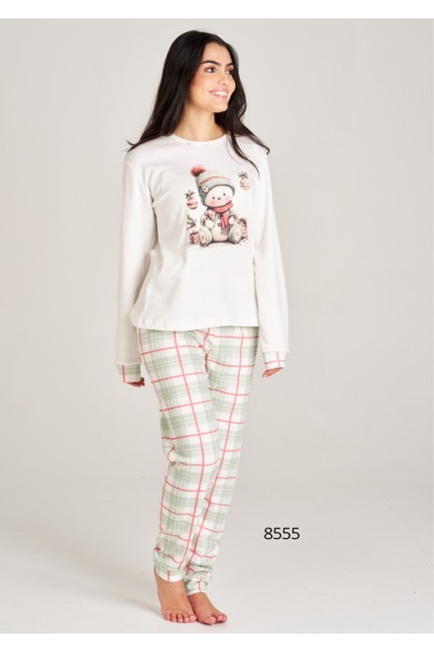 8555 RUIPEREZ PIJAMA MUJER MUÑECO CUADROS