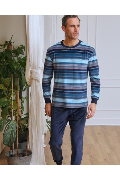 265610 MUSLHER PIJAMA HOMBRE SPANDEX MULTIRAYAS