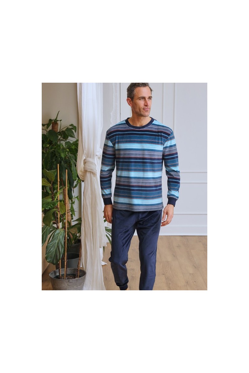 265610 MUSLHER PIJAMA HOMBRE SPANDEX MULTIRAYAS