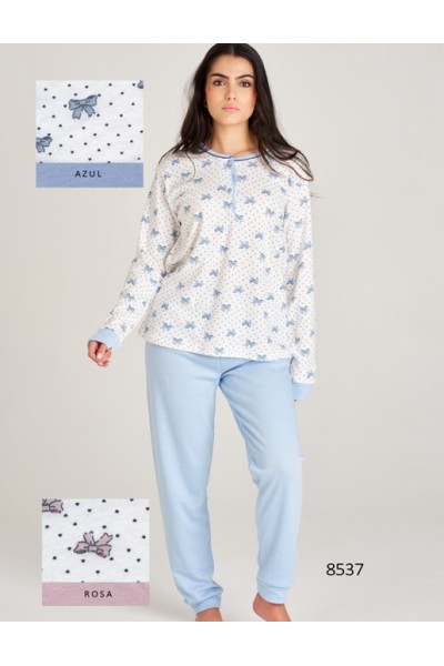 8537 RUIPEREZ M-3XL PIJAMA MUJER LAZOS CORAZONES