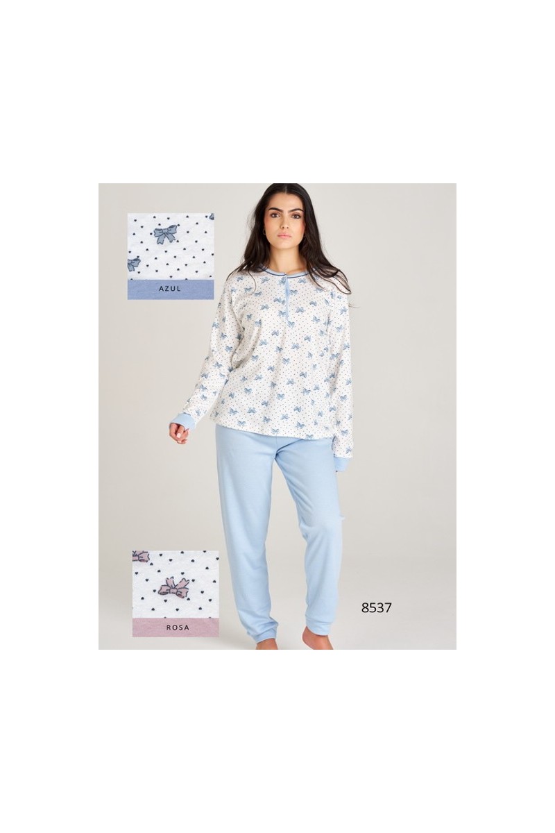 8537 RUIPEREZ 4XL PIJAMA MUJER LAZOS CORAZONES