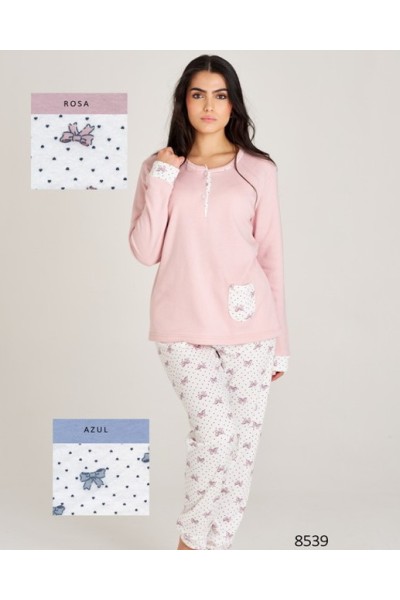 8539 RUIPEREZ 4XL PIJAMA MUJER LAZOS CORAZONES