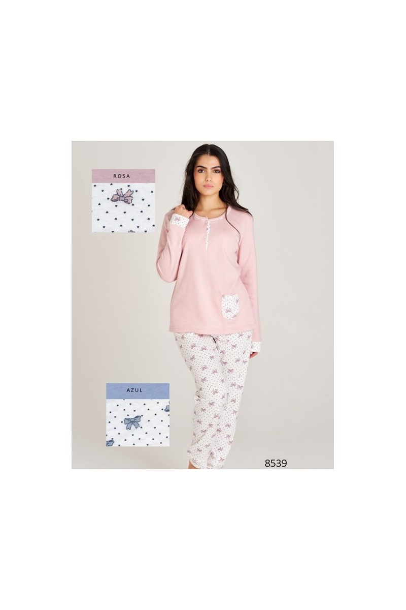 8539 RUIPEREZ 4XL PIJAMA MUJER LAZOS CORAZONES