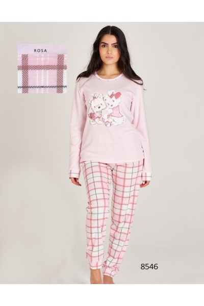 8546 RUIPEREZ PIJAMA MUJER PERRITOS CUADROS