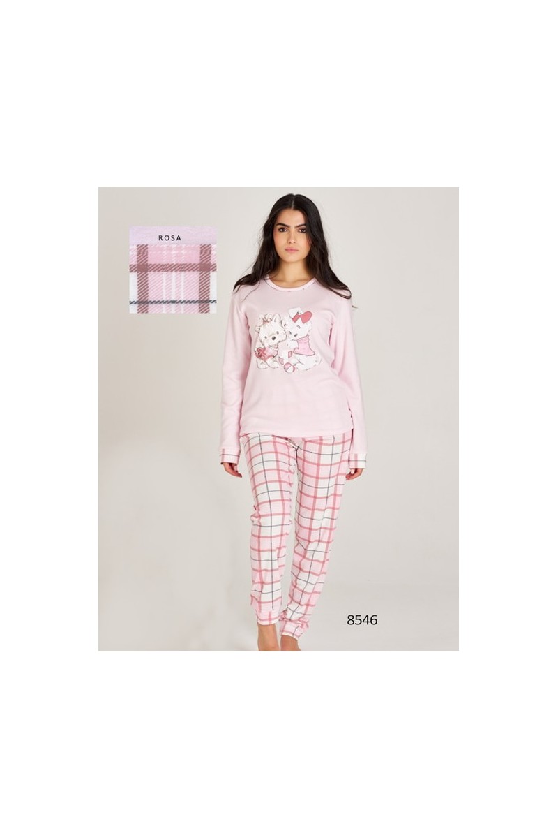 8546 RUIPEREZ PIJAMA MUJER PERRITOS CUADROS
