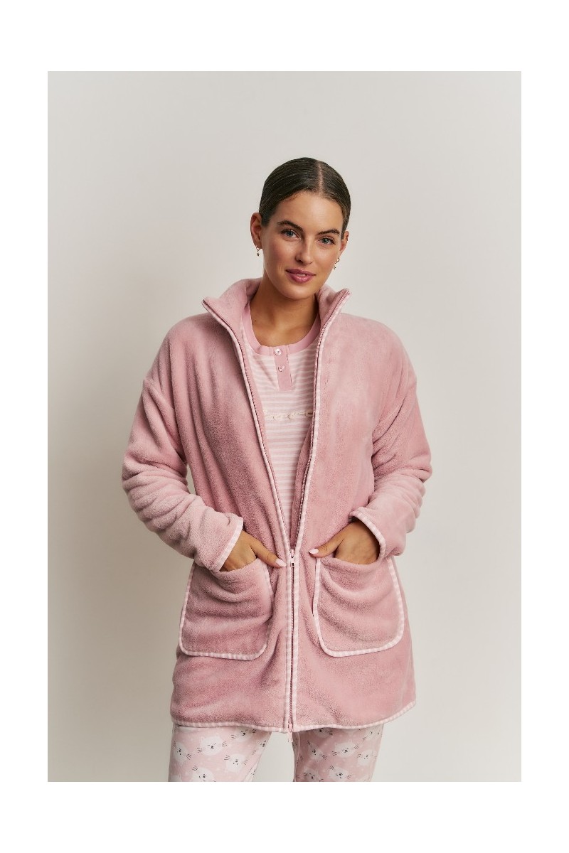 N21843 PROMISE PIJAMA MUJER 3 PIEZAS RAYAS LOVE