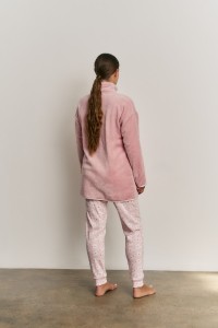 N21843 PROMISE PIJAMA MUJER 3 PIEZAS RAYAS LOVE