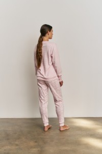 N21843 PROMISE PIJAMA MUJER 3 PIEZAS RAYAS LOVE