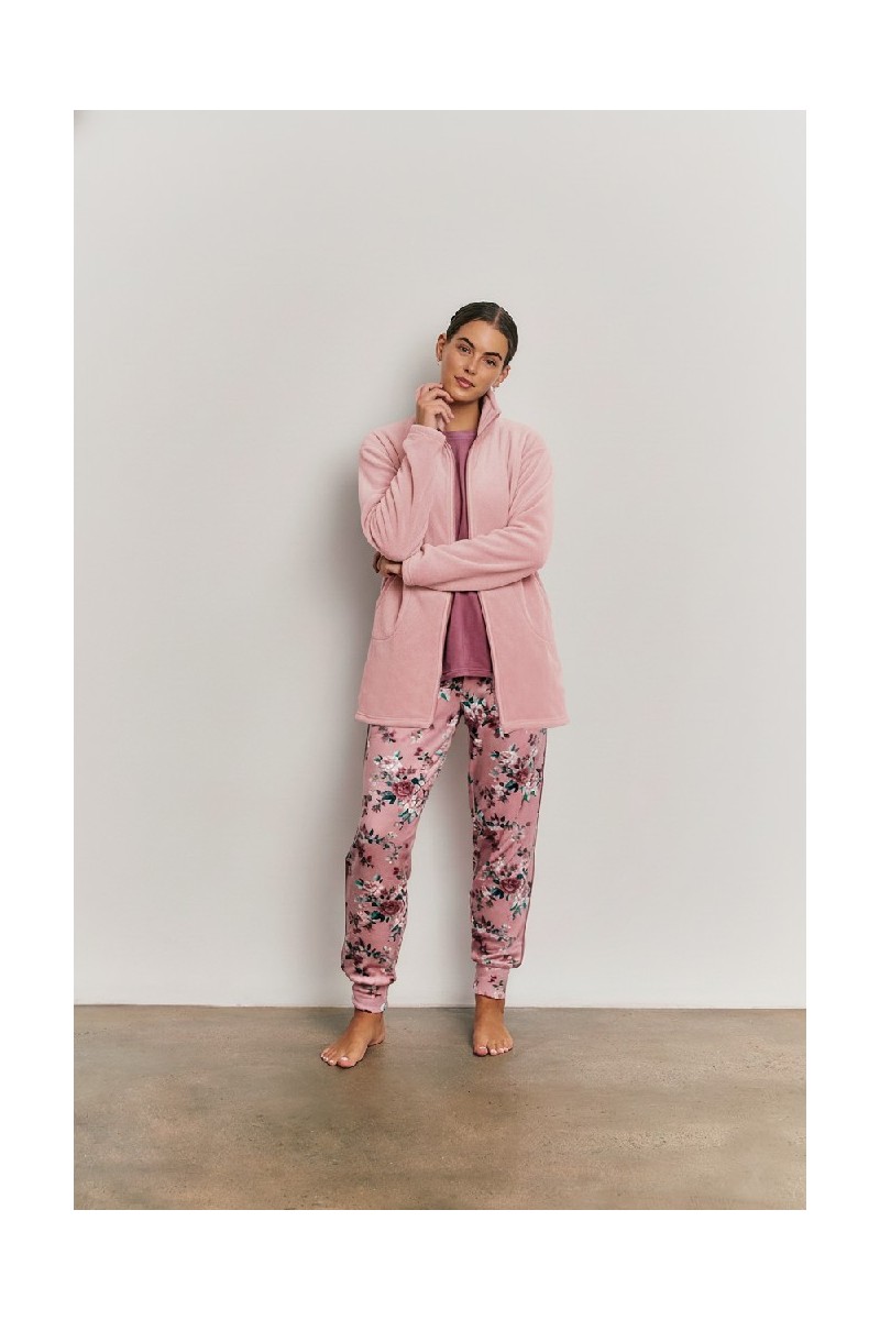 N22123 PROMISE PIJAMA MUJER 3 PIEZAS PANTALON FLORAL