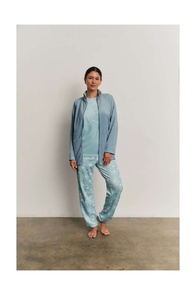 N22143 PROMISE PIJAMA MUJER 3 PIEZAS ESTRELLA
