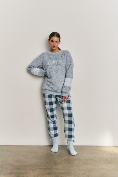 N22202 PROMISE PIJAMA MUJER BORREGUITO GOOD