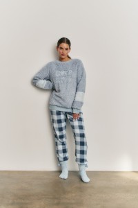 N22202 PROMISE PIJAMA MUJER BORREGUITO GOOD
