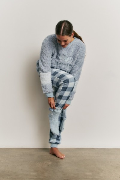 N22202 PROMISE PIJAMA MUJER BORREGUITO GOOD