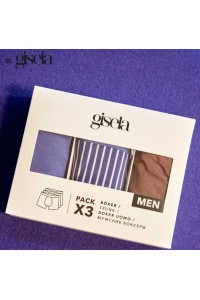 2 10217B GISELA PACK-3 BOXER HOMBRE COMBINADOS