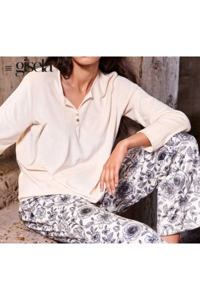 2 20432S GISELA PIJAMA MUJER PANTALON ESTAMPADO