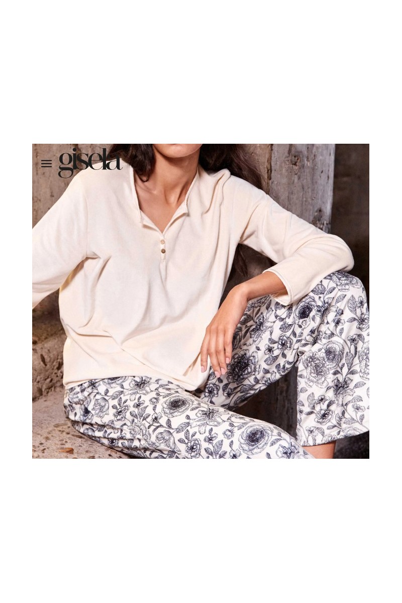 2 20432S GISELA PIJAMA MUJER PANTALON ESTAMPADO