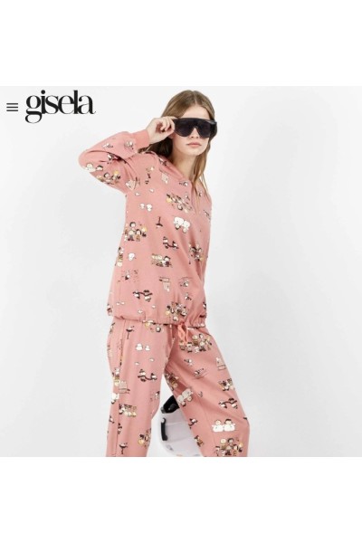 2 20456S GISELA PIJAMA MUJER SNOOPY