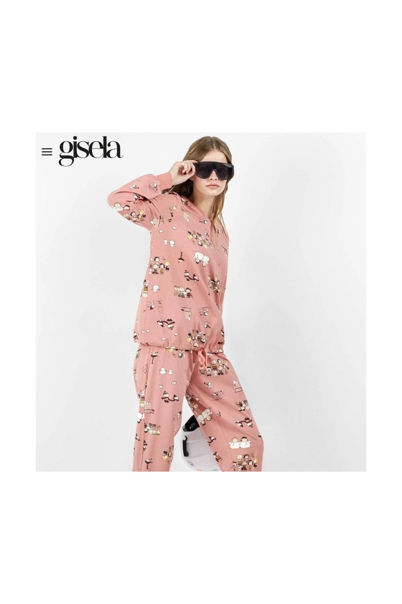 2 20456S GISELA PIJAMA MUJER SNOOPY