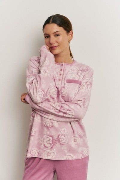 N22092 PROMISE PIJAMA MUJER SPANDEX FLORAL