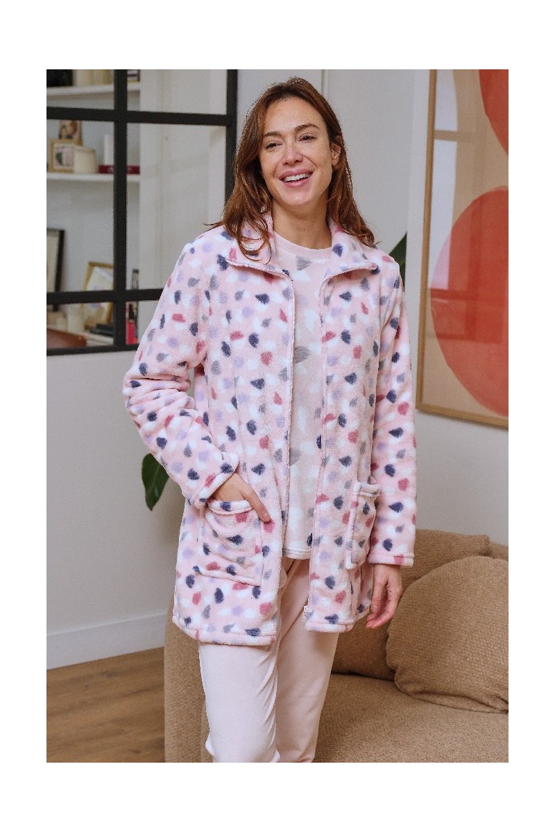 268605CR MUSLHER BATA MUJER CORALINA PINCELADAS