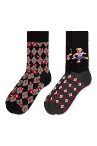0215023 SOXLAND PACK-2 CALCETIN MUJER ROMBOS
