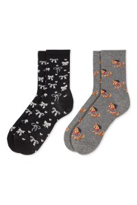 0215020 SOXLAND PACK-2 CALCETIN MUJER PERRITOS LAZOS