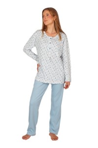 80067 LENISS M-3XL PIJAMA MUJER RAYAS FLORECITAS
