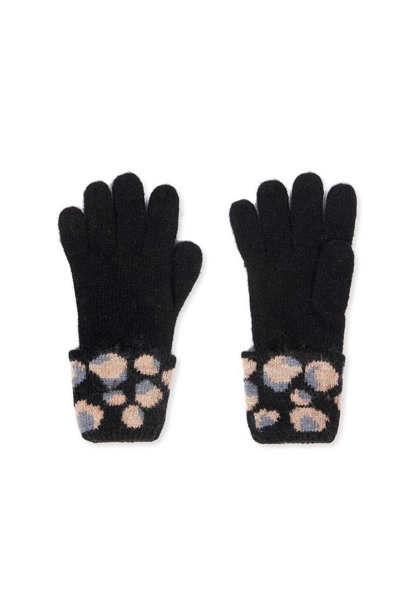 14102 SOXLAND GUANTE MUJER TRICOT PUÑO ANIMAL PRINT