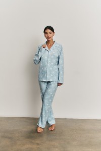 N22132 PROMISE PIJAMA MUJER ABIERTO ESTRELLAS