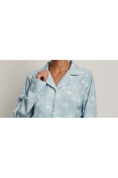 N22132 PROMISE PIJAMA MUJER ABIERTO ESTRELLAS