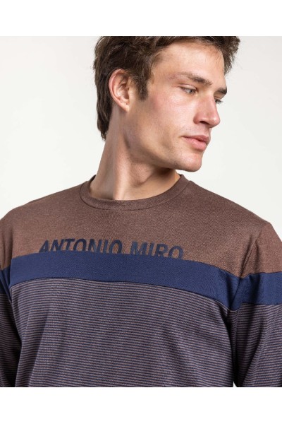 64183 ANTONIO MIRO PIJAMA HOMBRE RAYAS COMBI
