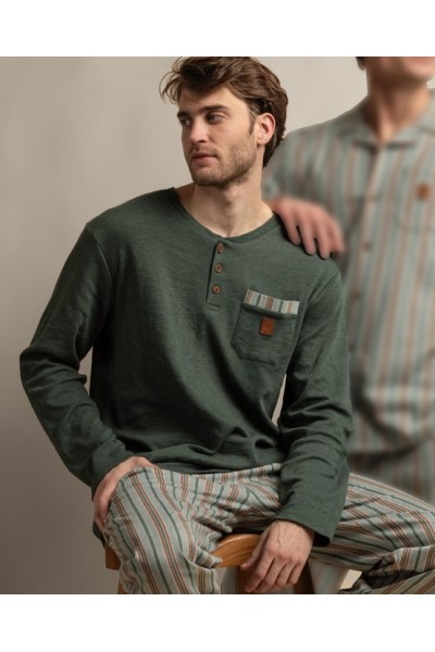 64806 ADMAS PIJAMA HOMBRE PANTALON RAYAS