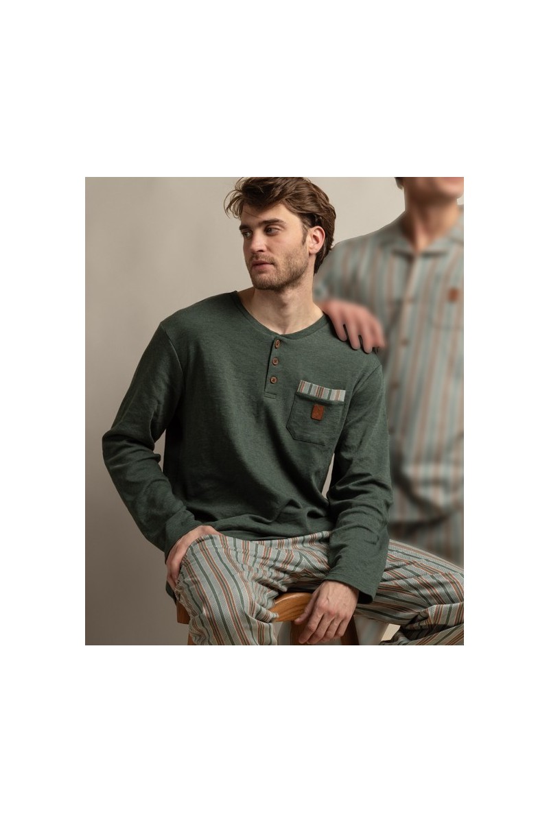 64806 ADMAS PIJAMA HOMBRE PANTALON RAYAS