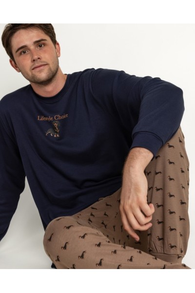 64808 ADMAS PIJAMA HOMBRE LIFESTYLE CHOICE PERRITOS