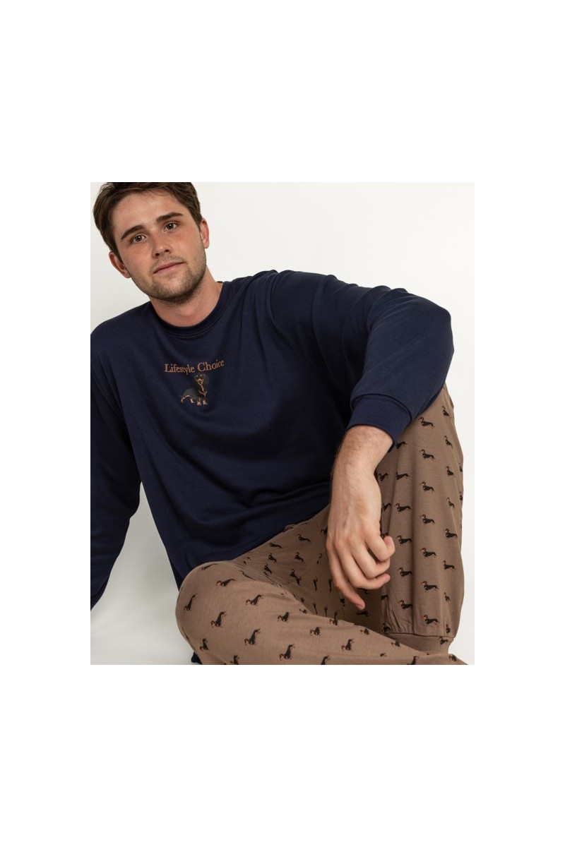 64808 ADMAS PIJAMA HOMBRE LIFESTYLE CHOICE PERRITOS