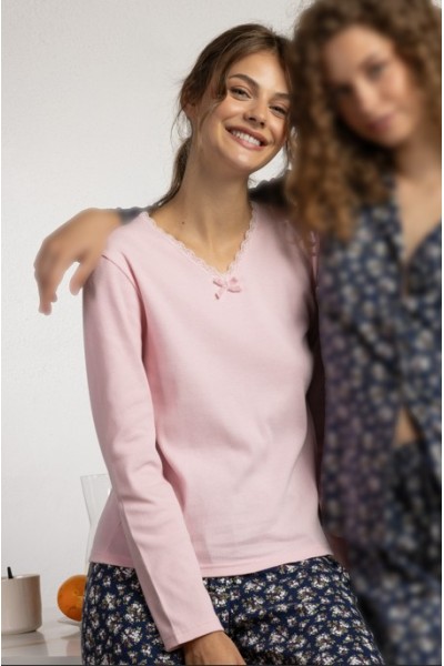 64621 ADMAS PIJAMA MUJER PICO ENCAJE
