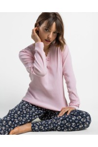 64621 ADMAS PIJAMA MUJER PICO ENCAJE