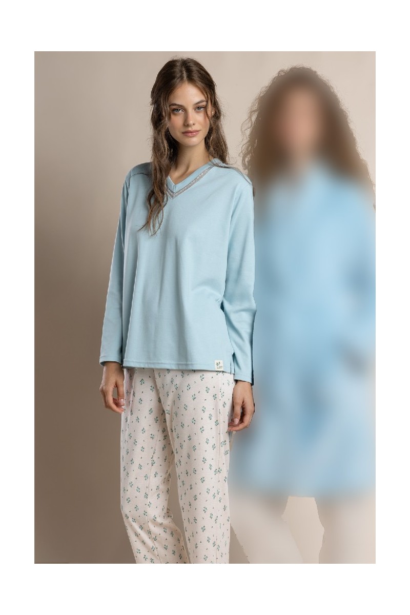 64618 ADMAS PIJAMA MUJER PICO ENTREDOS