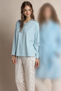 64618 ADMAS PIJAMA MUJER PICO ENTREDOS