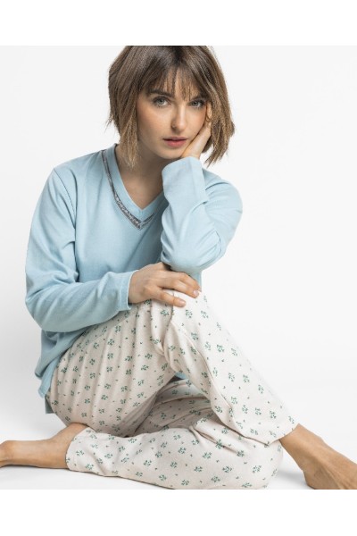 64618 ADMAS PIJAMA MUJER PICO ENTREDOS