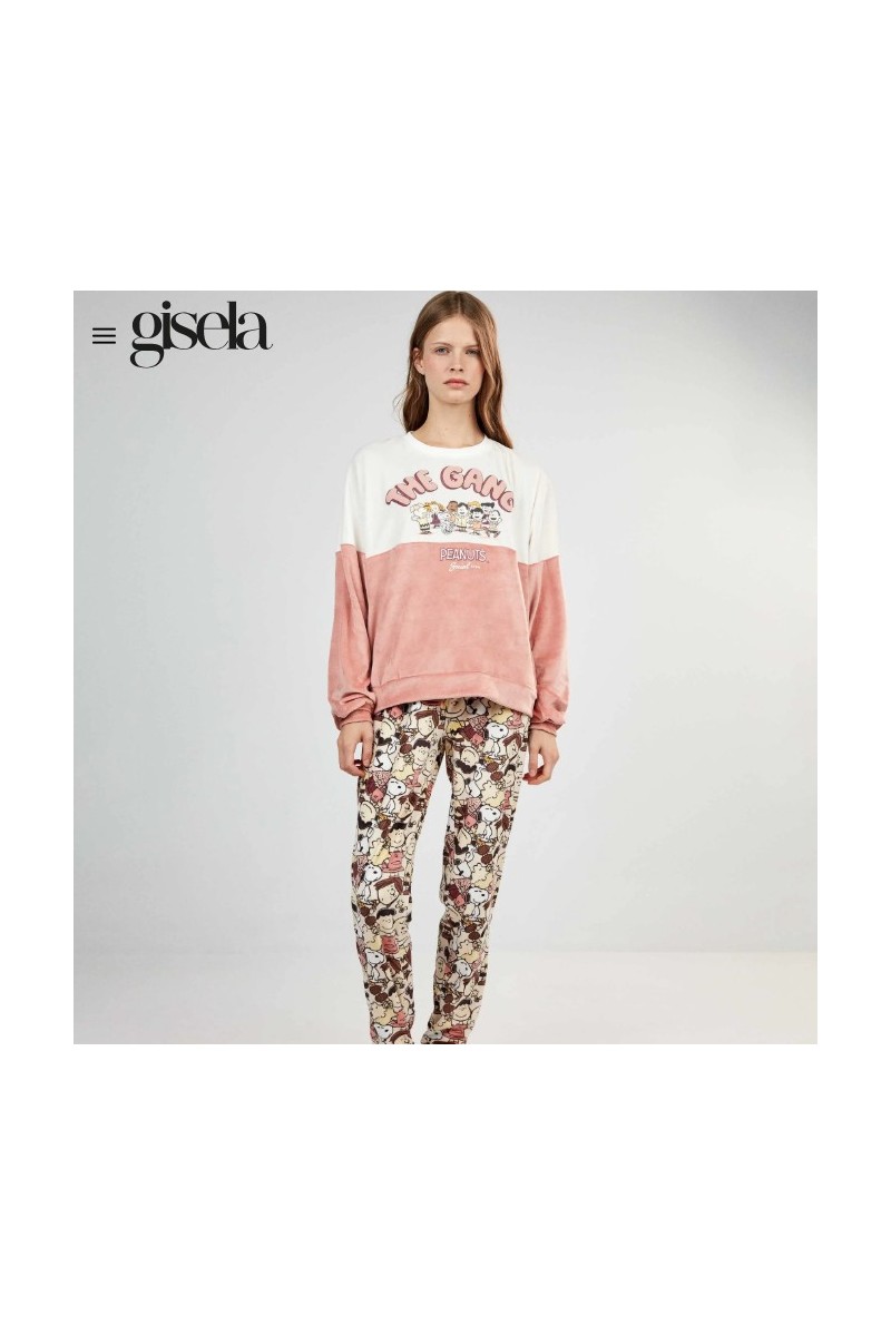 2 20455S GISELA PIJAMA MUJER SNOOPY